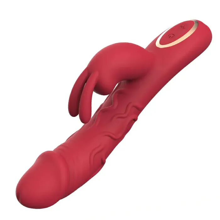 Lovetoyshub Female Sex Toys | Bunny Vibrator 10 Vibrating Tapping with Textured Dildo