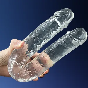 Lusty Age Dildos | Double Ended Realistic Flexible Clear Jelly Long Dildo