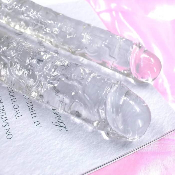 Lusty Age Dildos | Double Ended Realistic Flexible Clear Jelly Long Dildo