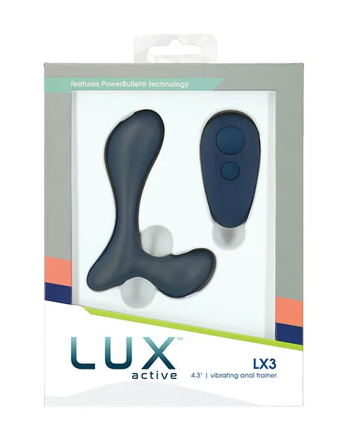 Lux Active Lx3 43 Vibrating Anal Trainer Dark Blue BMS Anal
