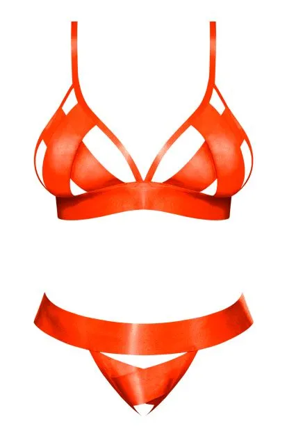 Magic Moments Int'l Strap-tease Bra & Crotchless Panty | Female Sex Toys