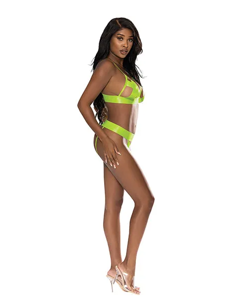 Magic Moments Int'l Strap-tease Bra & Crotchless Panty | Female Sex Toys