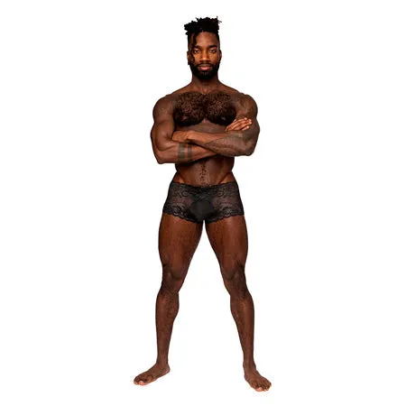 Male Power Lingerie Anal Male Power Sassy Lace Mini Short Sheer Pouch Black L Male Power Lingerie Anal Male Power Sassy Lace Mini Short Sheer Pouch Black L