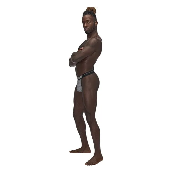 Male Power Male Sex Toys | Male Power Sexagon Micro V Thong Grey