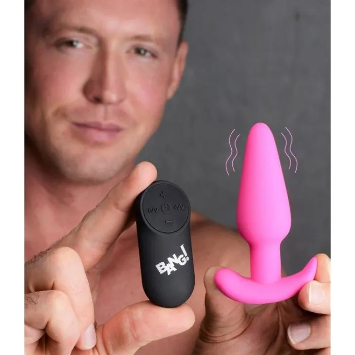 Male Sex Toys | 21x Silicone Butt Plug With Remote - Pink - Xr Brands Bang Male Sex Toys | 21x Silicone Butt Plug With Remote - Pink - Xr Brands Bang