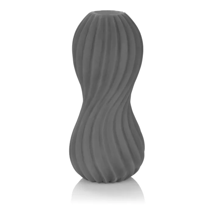 Male Sex Toys Apollo Reversible Open Ended Dual Stroker Gray CalExotics