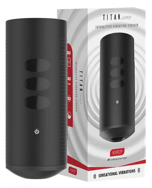 Male Sex Toys Kiiroo Bv Kiiroo Titan Interactive Vibrating Stroker Black