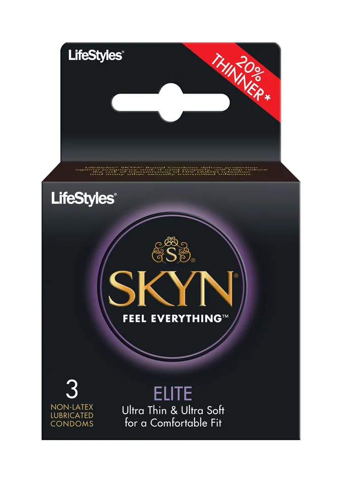 Male Sex Toys Lifestyle Condoms Lifestyles Skyn Elite 3 Pack