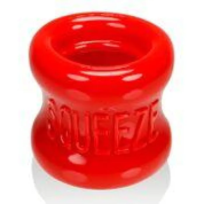 Male Sex Toys Oxballs Squeeze Soft Grip Ballstretcher Red