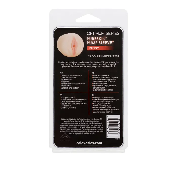 Male Sex Toys | Pure Skin Pussy Pump Sleeve - CalExotics Male Sex Toys | Pure Skin Pussy Pump Sleeve - CalExotics