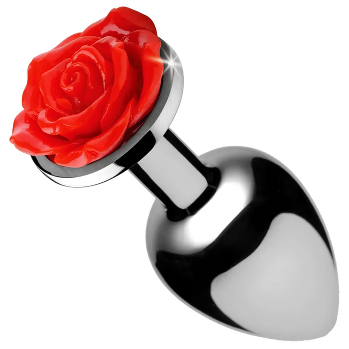 Male Sex Toys Red Rose Anal Plug Medium XR Brands Booty Sparks