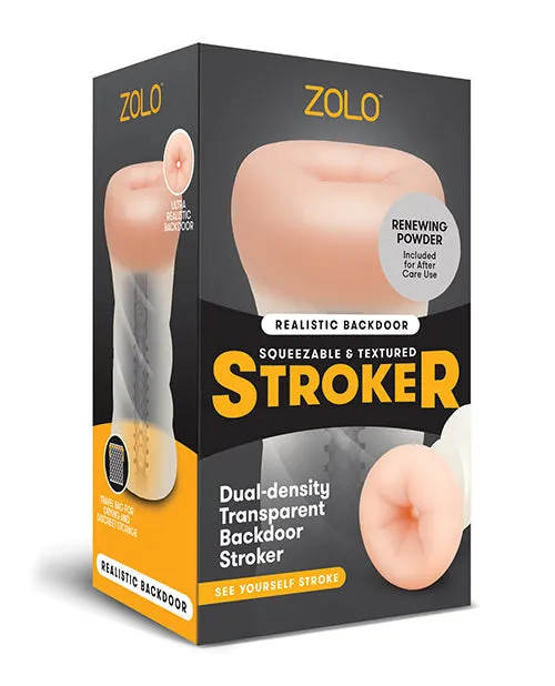 Male Sex Toys Zolo Realistic Dual Density Transparent Backdoor Stroker Xgen