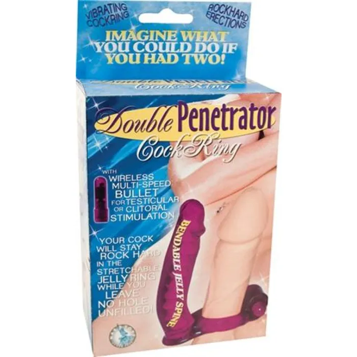 Nasstoys Dildos Double Penetrator Cock Ring Purple