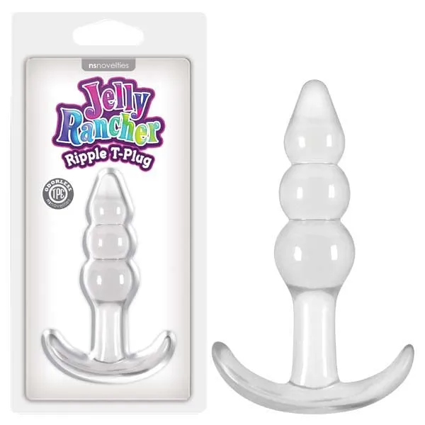 NS Novelties Jelly Rancher Ripple TPlug Clear 109 cm 43 Butt Plug NSN045131 Anal NS Novelties Jelly Rancher Ripple TPlug Clear 109 cm 43 Butt Plug NSN045131 Anal