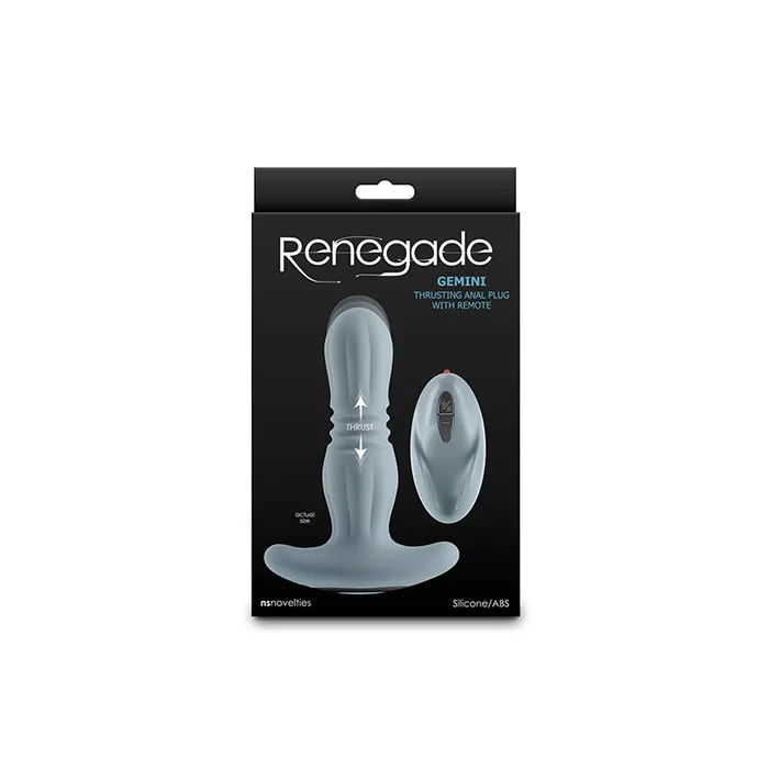 NS Novelties Male Sex Toys | Renegade Gemini - Grey - Grey 14.8 cm USB Rechargeable Thrusting & Vibrating Butt Plug with Remote NS Novelties Male Sex Toys | Renegade Gemini - Grey - Grey 14.8 cm USB Rechargeable Thrusting & Vibrating Butt Plug with Remote