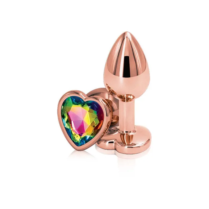 nsnovelties Anal | Rear Assets - Rose Gold Heart - Small - Rainbow