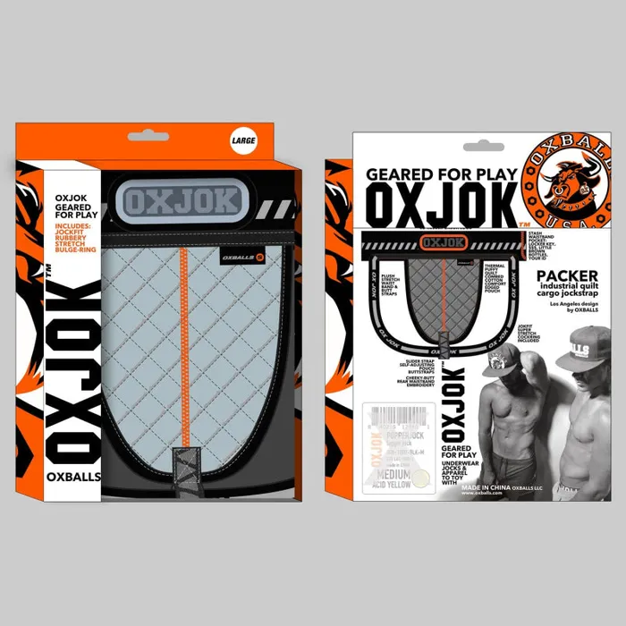 Oxjok Male Sex Toys Packer Industrial Quilted Cargo Strapjock Mist Heather Medium Oxjok Male Sex Toys Packer Industrial Quilted Cargo Strapjock Mist Heather Medium