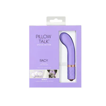 Pillow Talk Special Edition Racy Rechargeable Silicone Mini GSpot Vibrator with Swarovski Crystal Purple BMS Female Sex Toys Pillow Talk Special Edition Racy Rechargeable Silicone Mini GSpot Vibrator with Swarovski Crystal Purple BMS Female Sex Toys