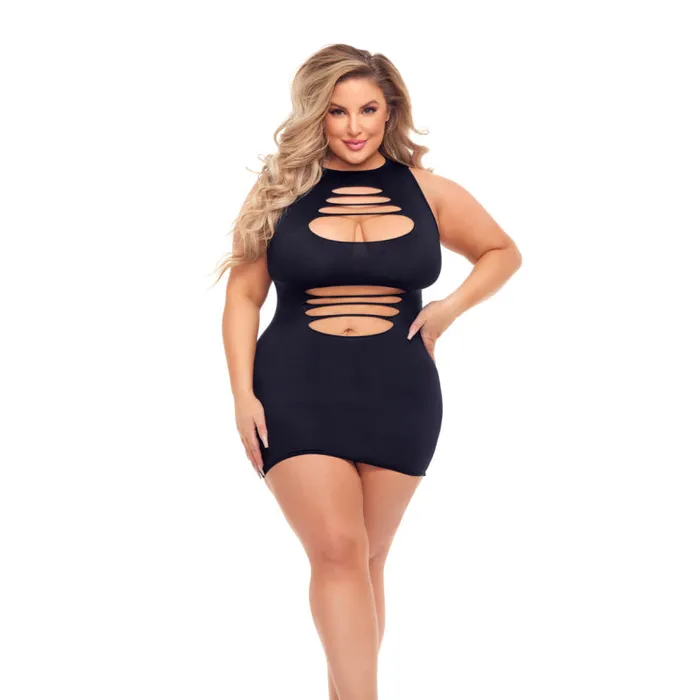 Pink Lipstick Anal Cant Commit Dress Queen Size Black