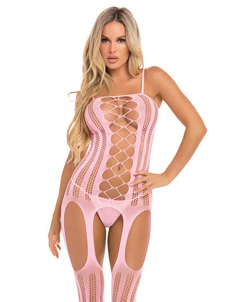 Pink Lipstick Fake News Bodystocking Ren Rof Vibrators