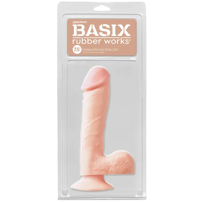 Pipedream Dildos | Basix Rubber Works - 7.5 Inch Dong With Suction Cup - Flesh Pipedream Dildos | Basix Rubber Works - 7.5 Inch Dong With Suction Cup - Flesh