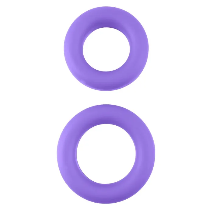 Pipedream Neon Stretchy Silicone Cock Ring Set Purple Male Sex Toys