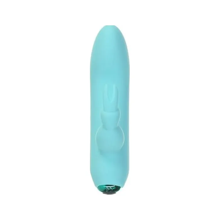 PowerBullet Alices Bunny Rechargeable Bullet w Rabbit Sleeve Teal | Vibrators