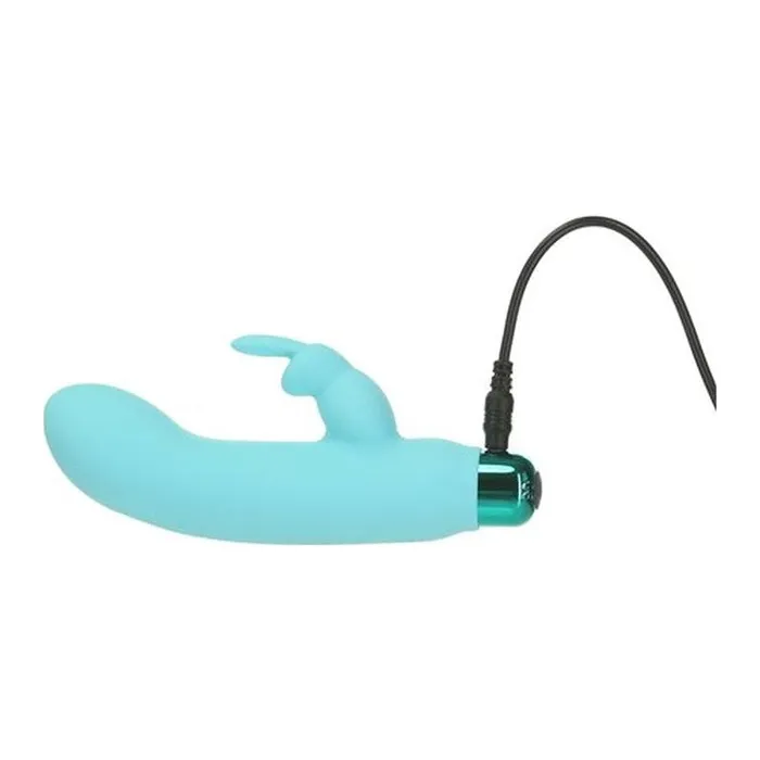 PowerBullet Alices Bunny Rechargeable Bullet w Rabbit Sleeve Teal | Vibrators