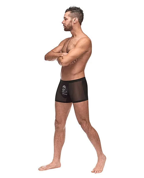 Private Screening Micro Mesh & Modal Skull Pouch Short Black | Comme Ci Comme Ca Anal Private Screening Micro Mesh & Modal Skull Pouch Short Black | Comme Ci Comme Ca Anal