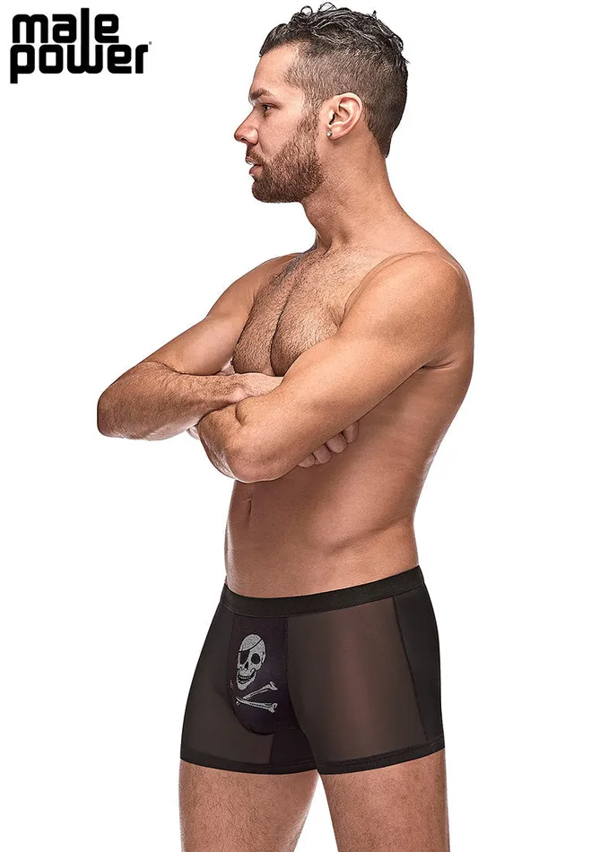 Private Screening Micro Mesh & Modal Skull Pouch Short Black | Comme Ci Comme Ca Anal Private Screening Micro Mesh & Modal Skull Pouch Short Black | Comme Ci Comme Ca Anal