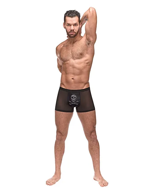Private Screening Micro Mesh & Modal Skull Pouch Short Black | Comme Ci Comme Ca Anal Private Screening Micro Mesh & Modal Skull Pouch Short Black | Comme Ci Comme Ca Anal