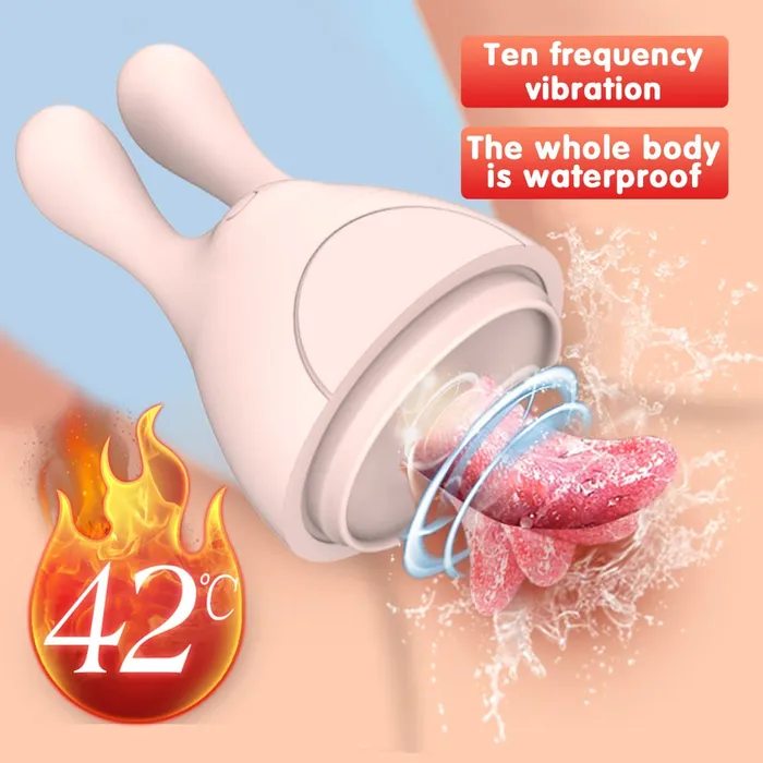 Rabbit Huge Tongue Dildo Vibrator | Lusty Age Female Sex Toys