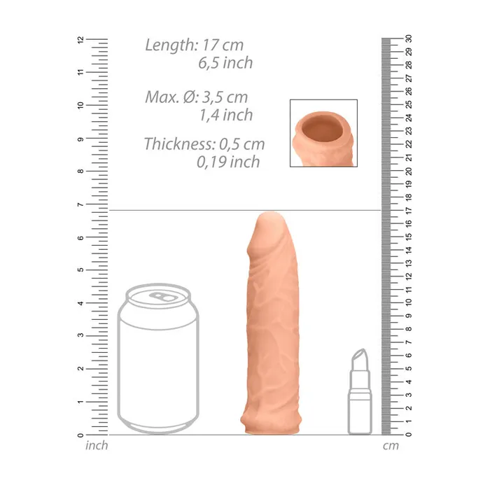 REALROCK 6'' Realistic Penis Sleeve - Flesh 15.2 cm Penis Extension Sleeve | Shots Toys Male Sex Toys REALROCK 6'' Realistic Penis Sleeve - Flesh 15.2 cm Penis Extension Sleeve | Shots Toys Male Sex Toys