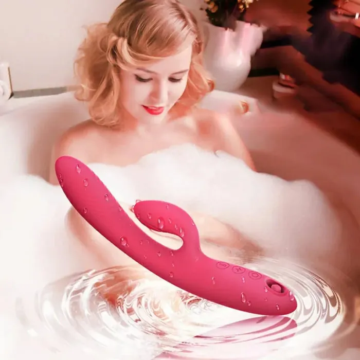 Rechargeable Silicone Clit Vibrator with 10 Vibration and 5 Sucking Modes | Lovetoyshub Female Sex Toys
