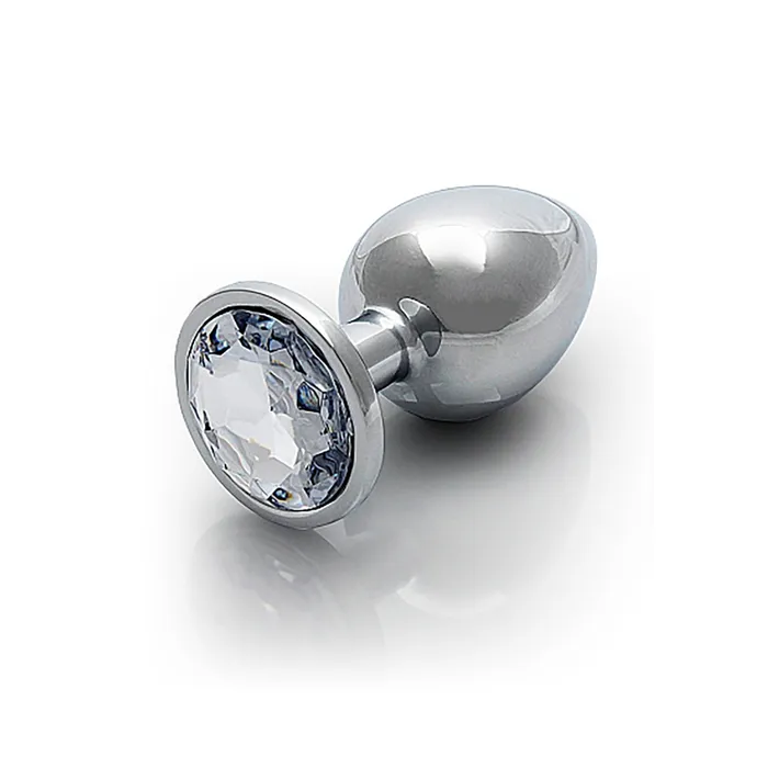 Shots Shots Ouch Round Gem Butt Plug Medium SilverDiamond Anal