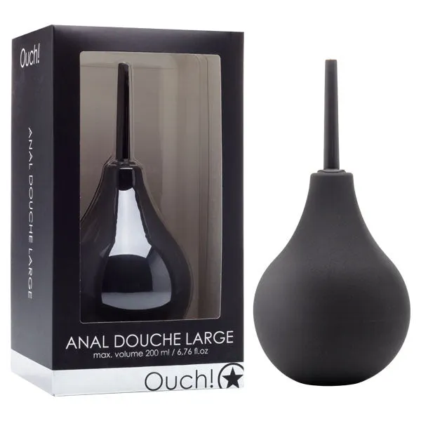 Shots Toys Anal Ouch Anal Douche Large Black Douche 200 ml