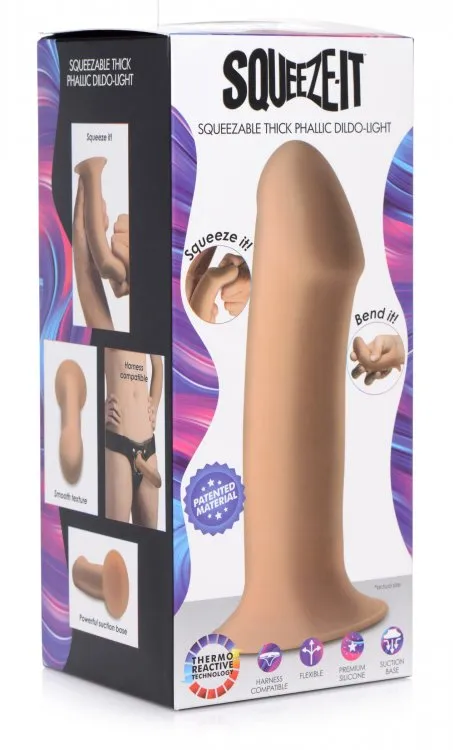 Squeezable Thick Phallic Dildo | XR Brands Female Sex Toys Squeezable Thick Phallic Dildo | XR Brands Female Sex Toys