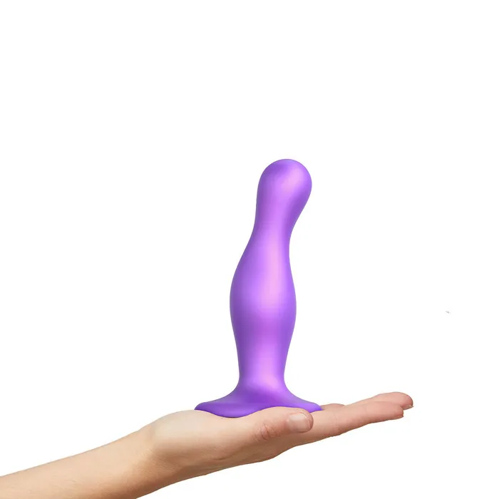 Strap-On-Me Curvy Plug Dildo Metallic Purple - Medium | Strap-On-Me Female Sex Toys