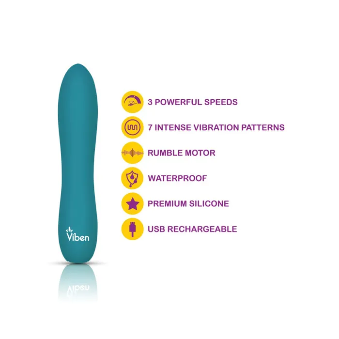 Viben Toys Female Sex Toys | Vivacious - Intense 10-Fuction Bullet - Ocean Viben Toys Female Sex Toys | Vivacious - Intense 10-Fuction Bullet - Ocean