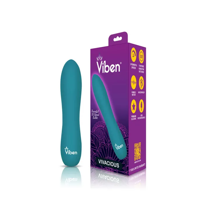 Viben Toys Female Sex Toys | Vivacious - Intense 10-Fuction Bullet - Ocean Viben Toys Female Sex Toys | Vivacious - Intense 10-Fuction Bullet - Ocean