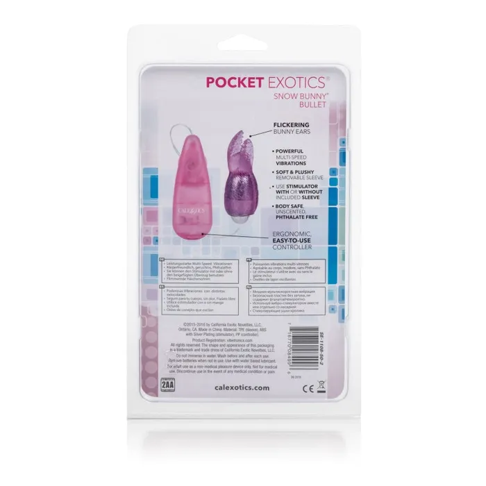 Vibrators | CalExotics Pocket Exotics Snow Bunny Bullet - Pink Vibrators | CalExotics Pocket Exotics Snow Bunny Bullet - Pink