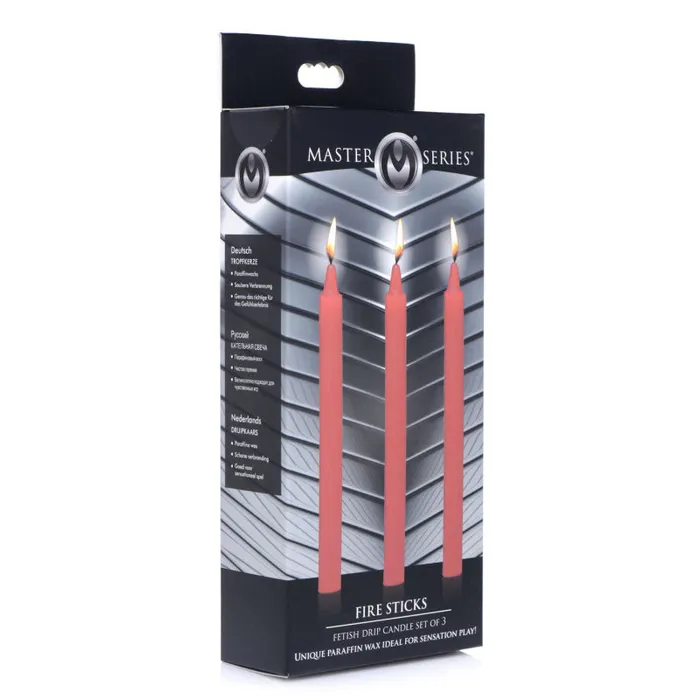 Vibrators Fetish Drip Candles 3pk Red XR Brands Master Series