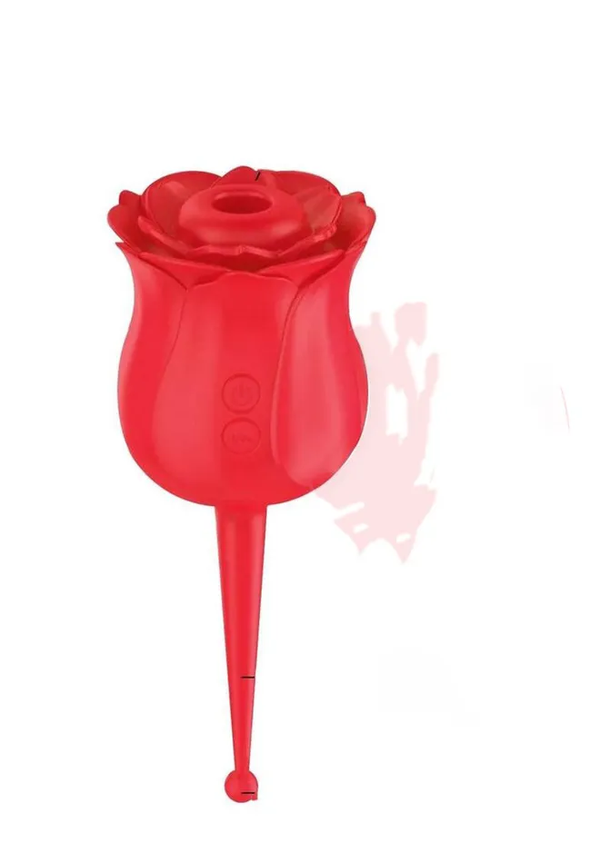 Vibrators Icon Brands Wild Rose Le Point Suctionstim Red