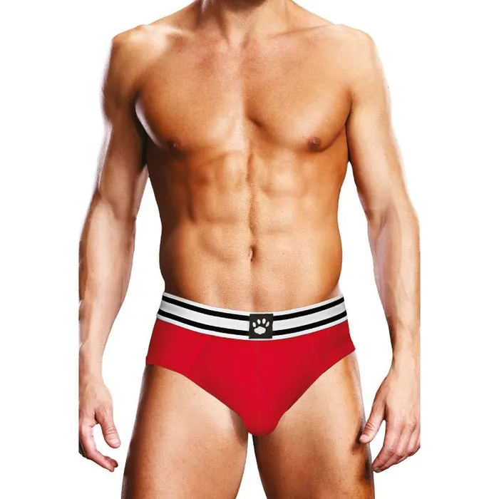 Vibrators Prowler Prowler Open Back Brief RedWhite
