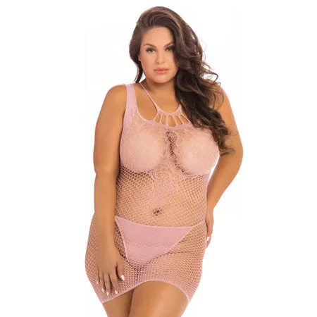 Vibrators Rene Rofe Absolutist Lace And Net Dress Rose Queen Size International Intimates Inc