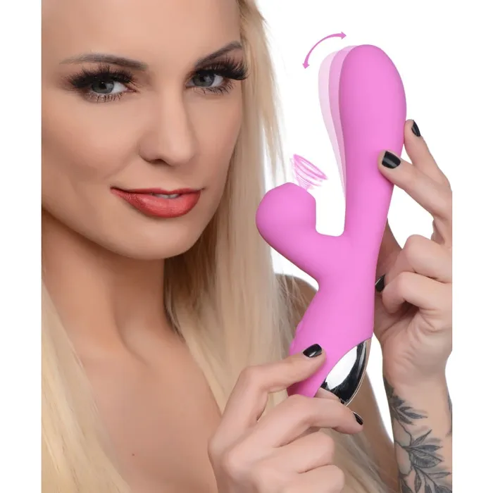 Vibrators | Shegasm 5 Star 7x Suction Come- Hither Silicone Rabbit - Pink - Xr Brands Inmi Vibrators | Shegasm 5 Star 7x Suction Come- Hither Silicone Rabbit - Pink - Xr Brands Inmi