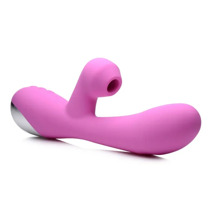 Vibrators | Shegasm 5 Star 7x Suction Come- Hither Silicone Rabbit - Pink - Xr Brands Inmi Vibrators | Shegasm 5 Star 7x Suction Come- Hither Silicone Rabbit - Pink - Xr Brands Inmi