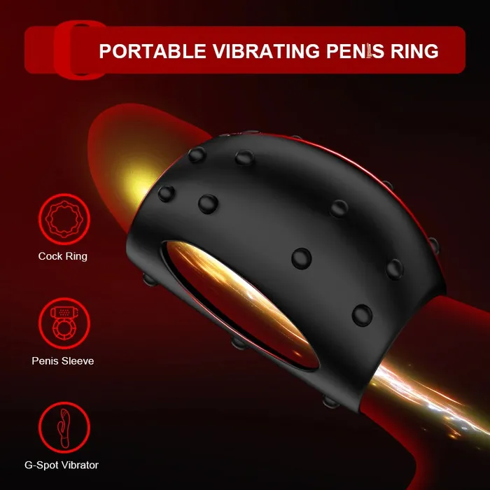 Wearable Vibrating Penis Ring with 10 Modes | Lovetoyshub Male Sex Toys