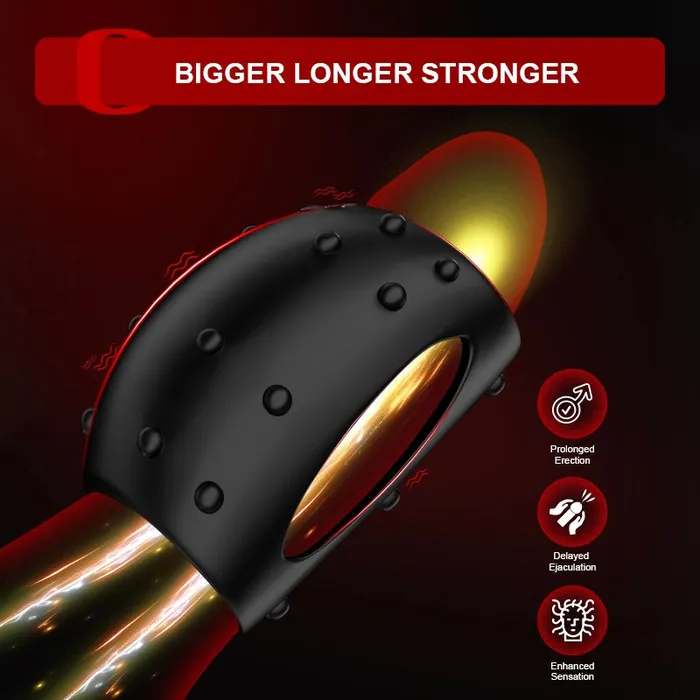 Wearable Vibrating Penis Ring with 10 Modes | Lovetoyshub Male Sex Toys