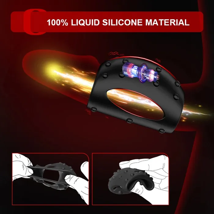 Wearable Vibrating Penis Ring with 10 Modes | Lovetoyshub Male Sex Toys